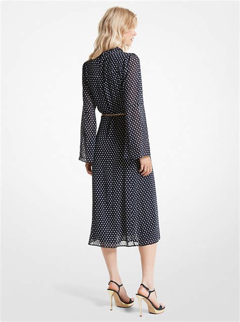 michael kors polka dot dress|polka dot georgette tiered dress.